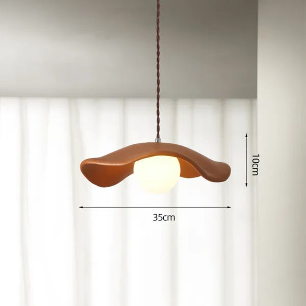 Lotus Leaf Pendant Light - Wabi Sabi Lamp for a Serene Dining Room
