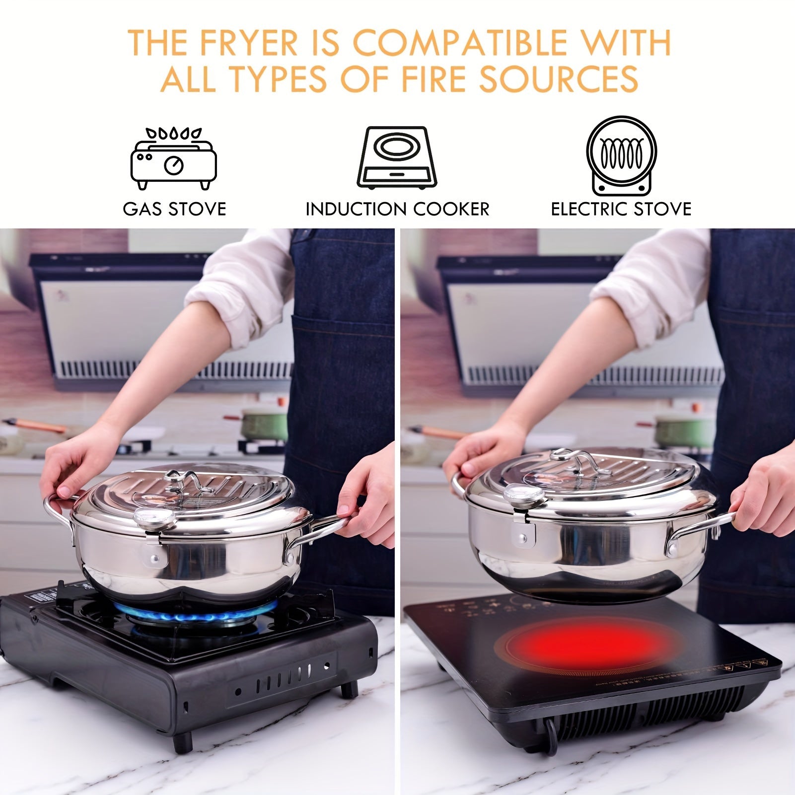 ThermaFryer - Friteuse en Acier Inoxydable avec Contrôle de Température