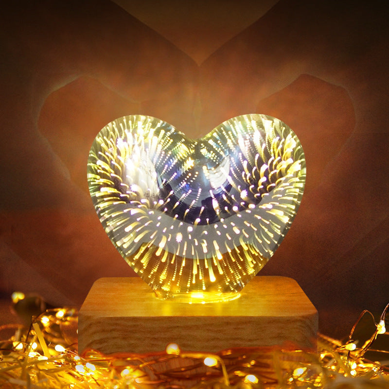 FireworkLight - 3D Heart LED Lamp for a Romantic Ambiance