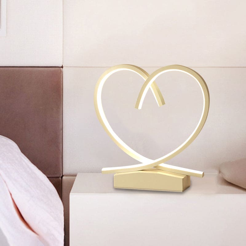 HeartWood - Romantic Wooden Bedside Table with Drawer