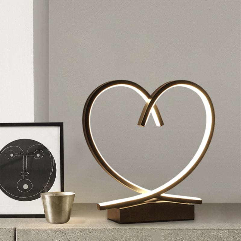 HeartWood - Romantic Wooden Bedside Table with Drawer