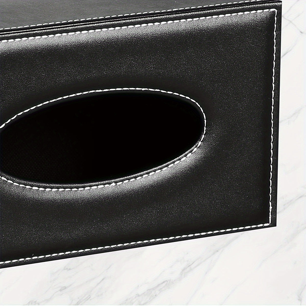 Chic Organizer - Faux Leather Storage Box with 4 Compartments