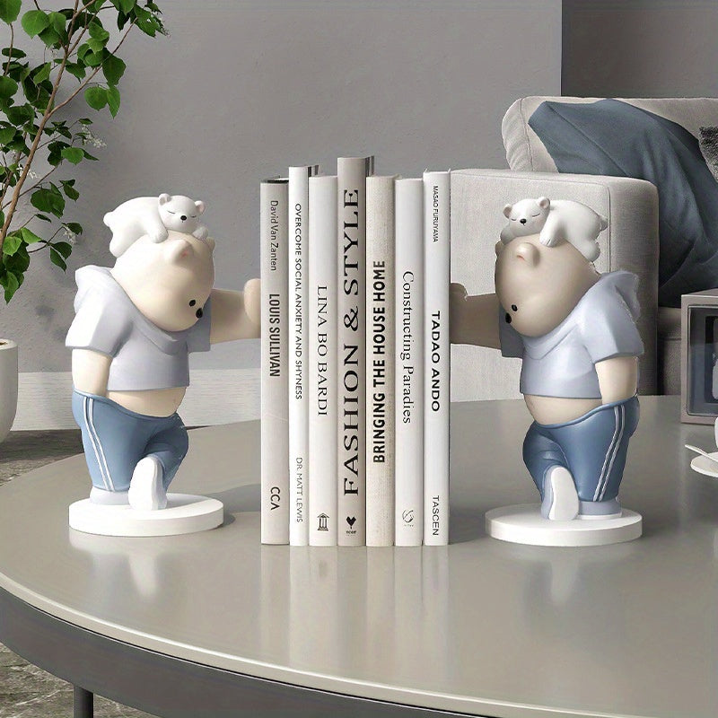 CharmingBear - Playful Resin Bookends for Decoration