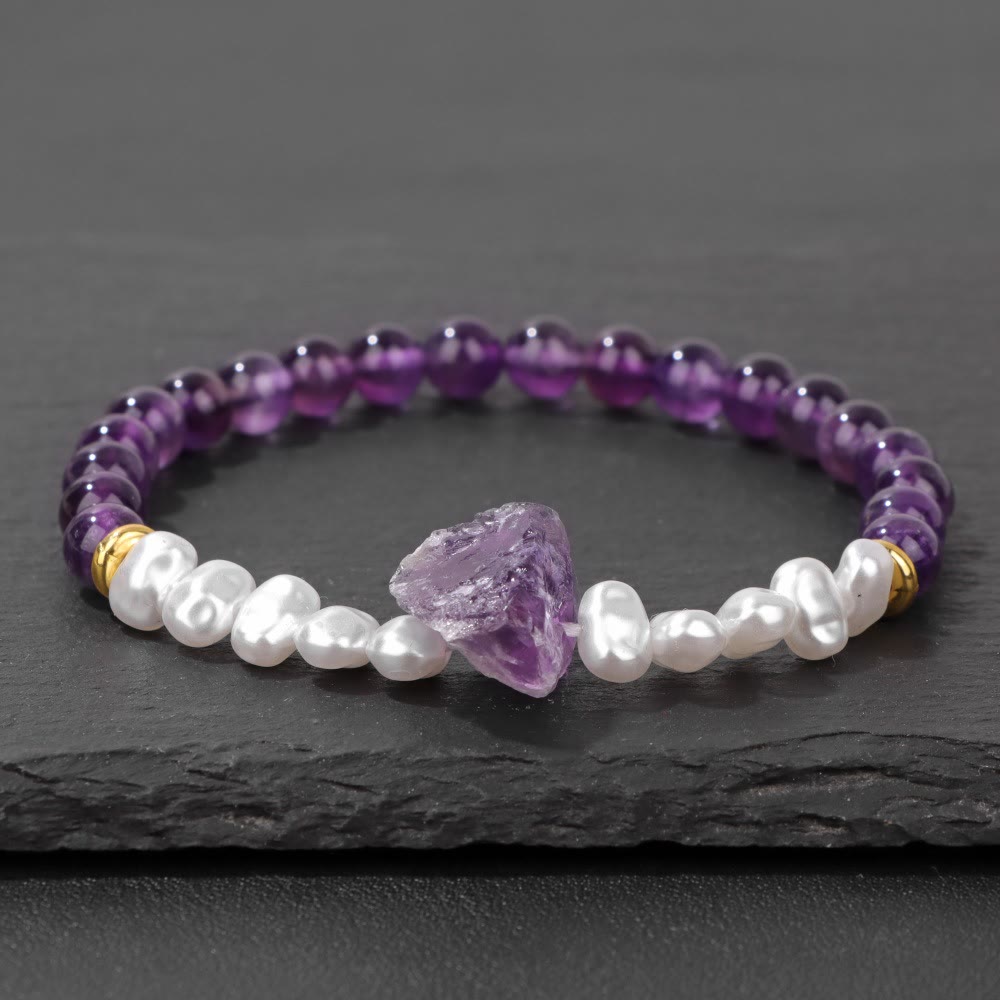 Eline - Bracelet de perles en cristal naturel 6mm élégant
