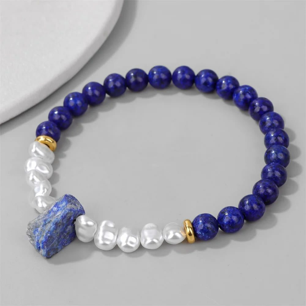 Eline - Bracelet de perles en cristal naturel 6mm élégant