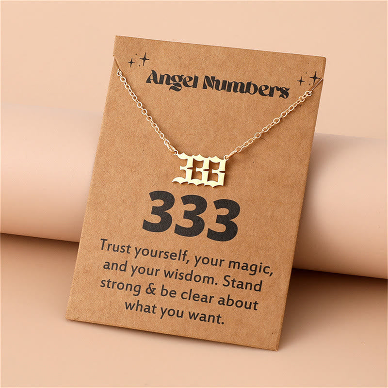 Celestia - Collier nombres angéliques en acier inoxydable