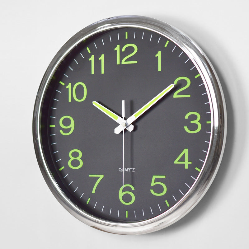 HushGlow - Silent Wall Clock 30 cm with Night Glow
