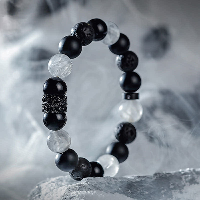Ragnar - Bracelet de perles en cristaux naturels du guerrier