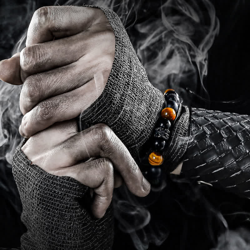 Ragnar - Bracelet de perles en cristaux naturels du guerrier