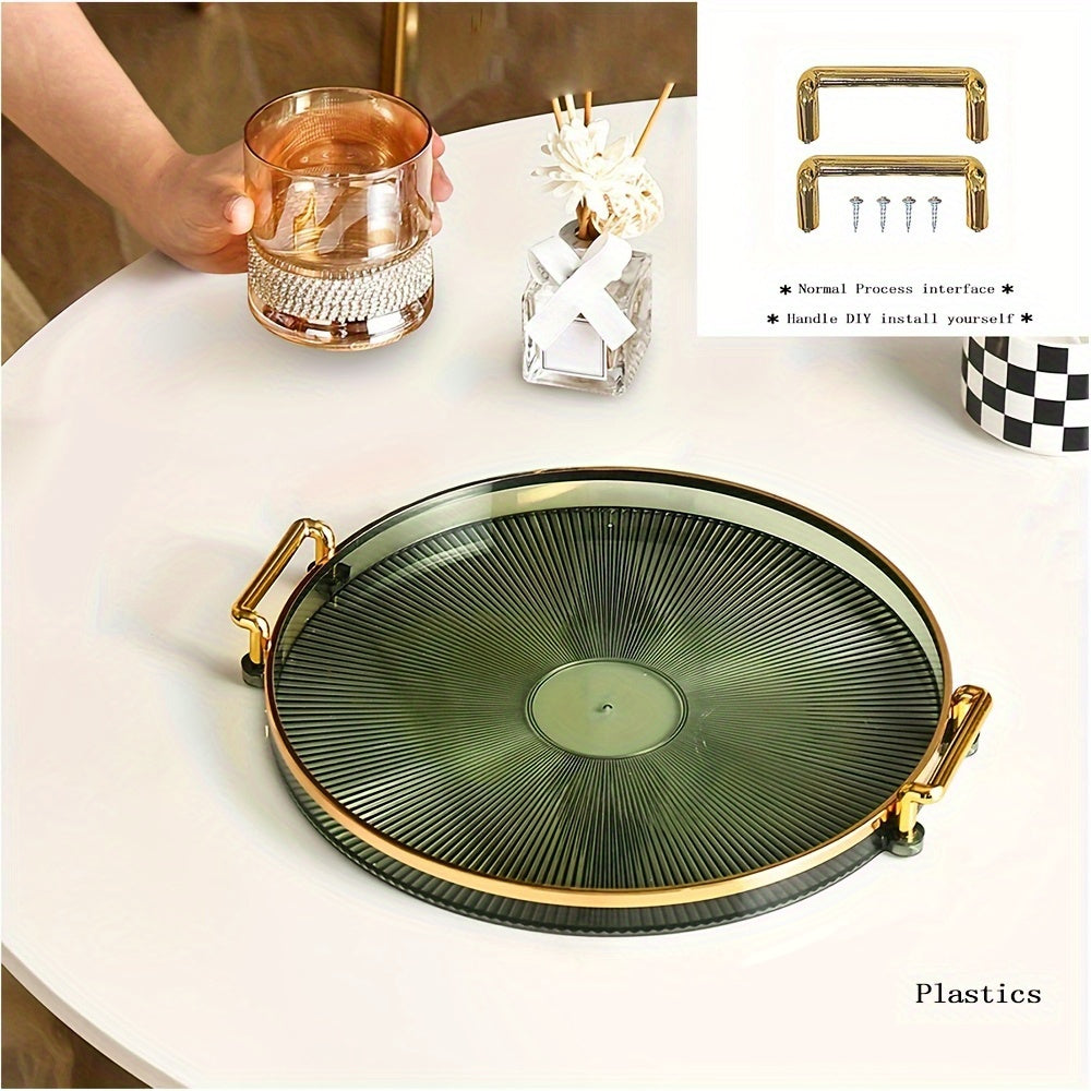 Gilded Elegance - Luxury Serving Bowl with Gold Handles