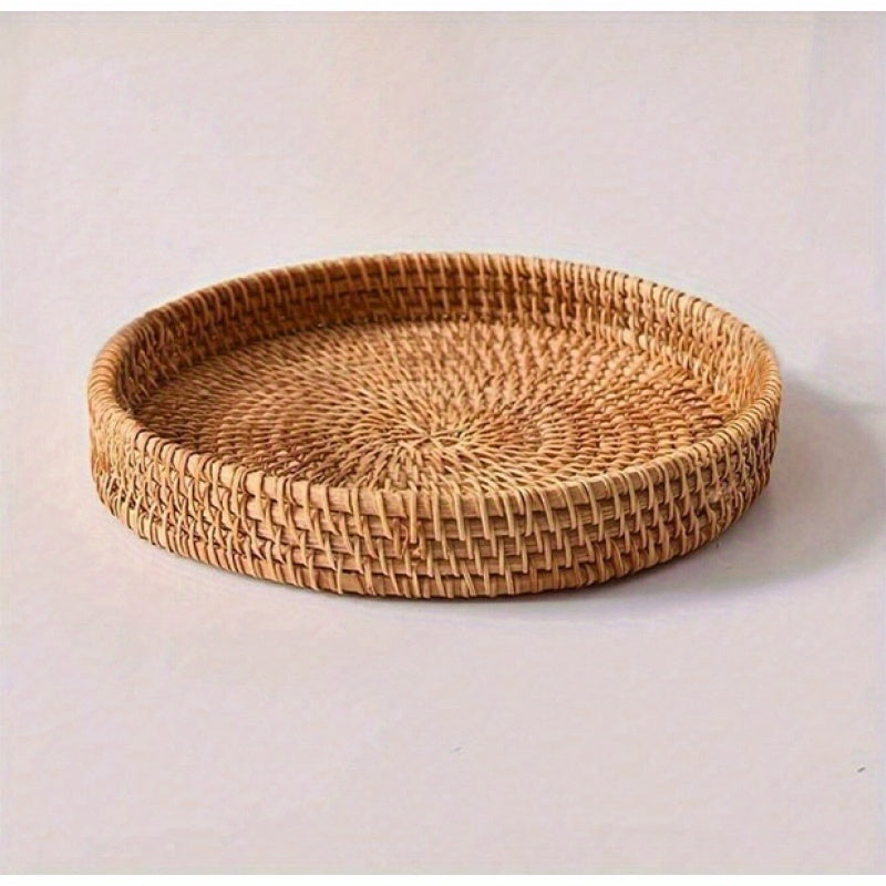 RattanCharm - Handwoven Rattan Serving Tray