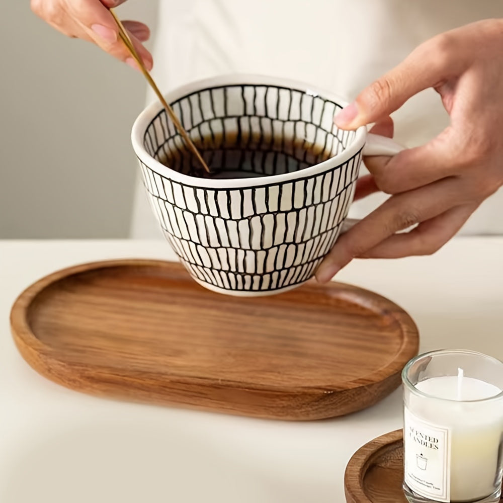 ChicTray - Elegant Oval Solid Wood Tray