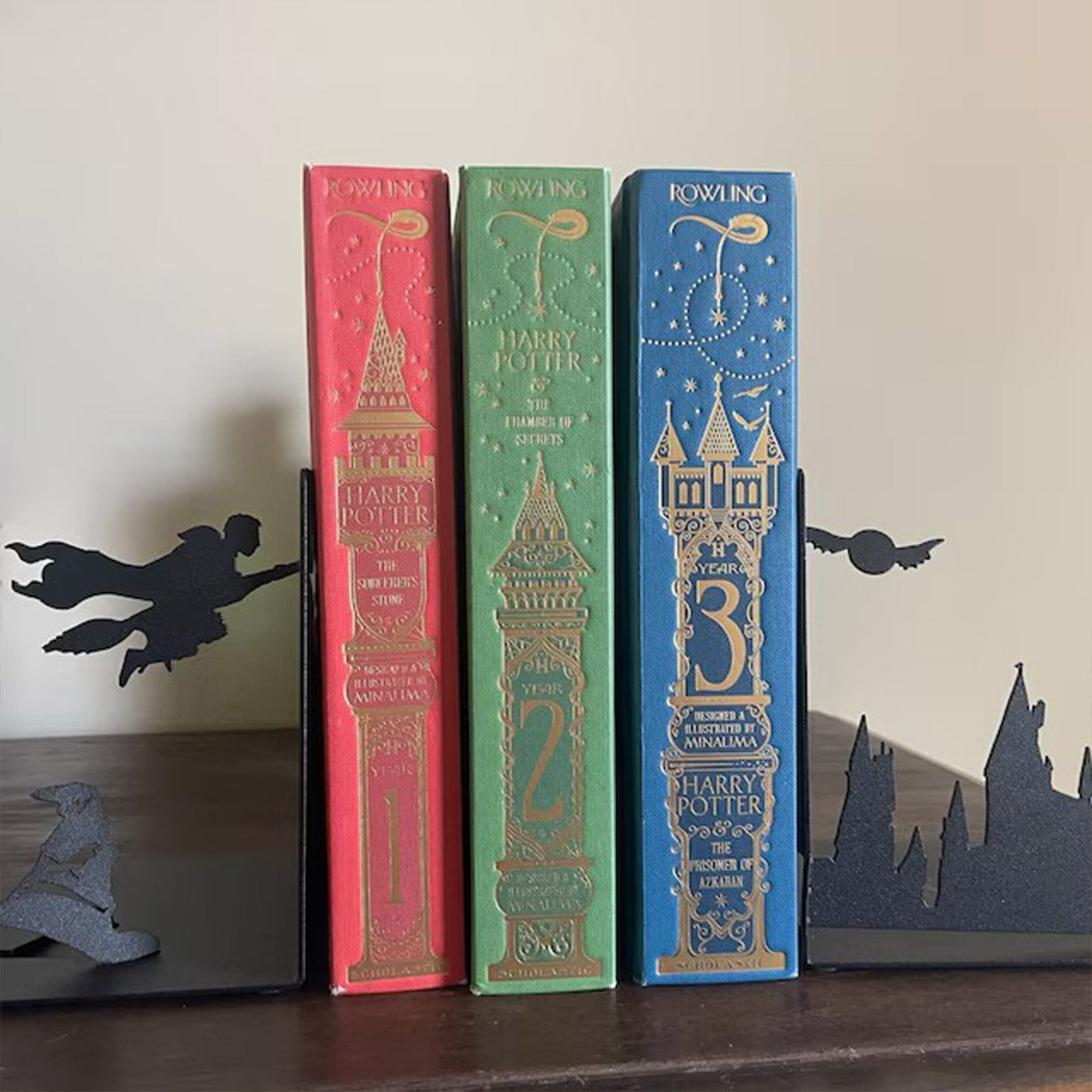 ElegantMetal - Modern Metal Bookends for Any Room