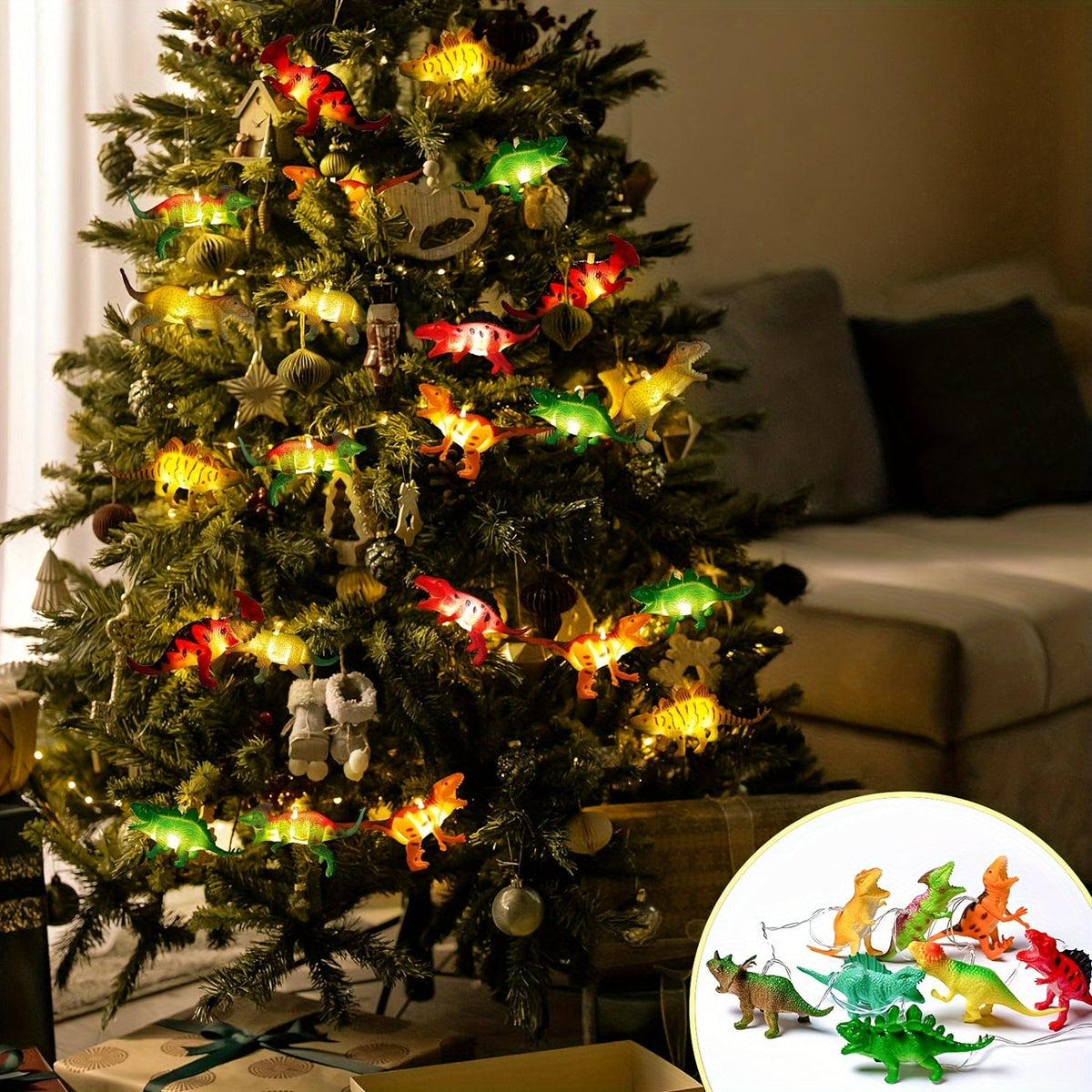 Bimosaur - Dinosaur LED String Lights for Kids' Bedroom