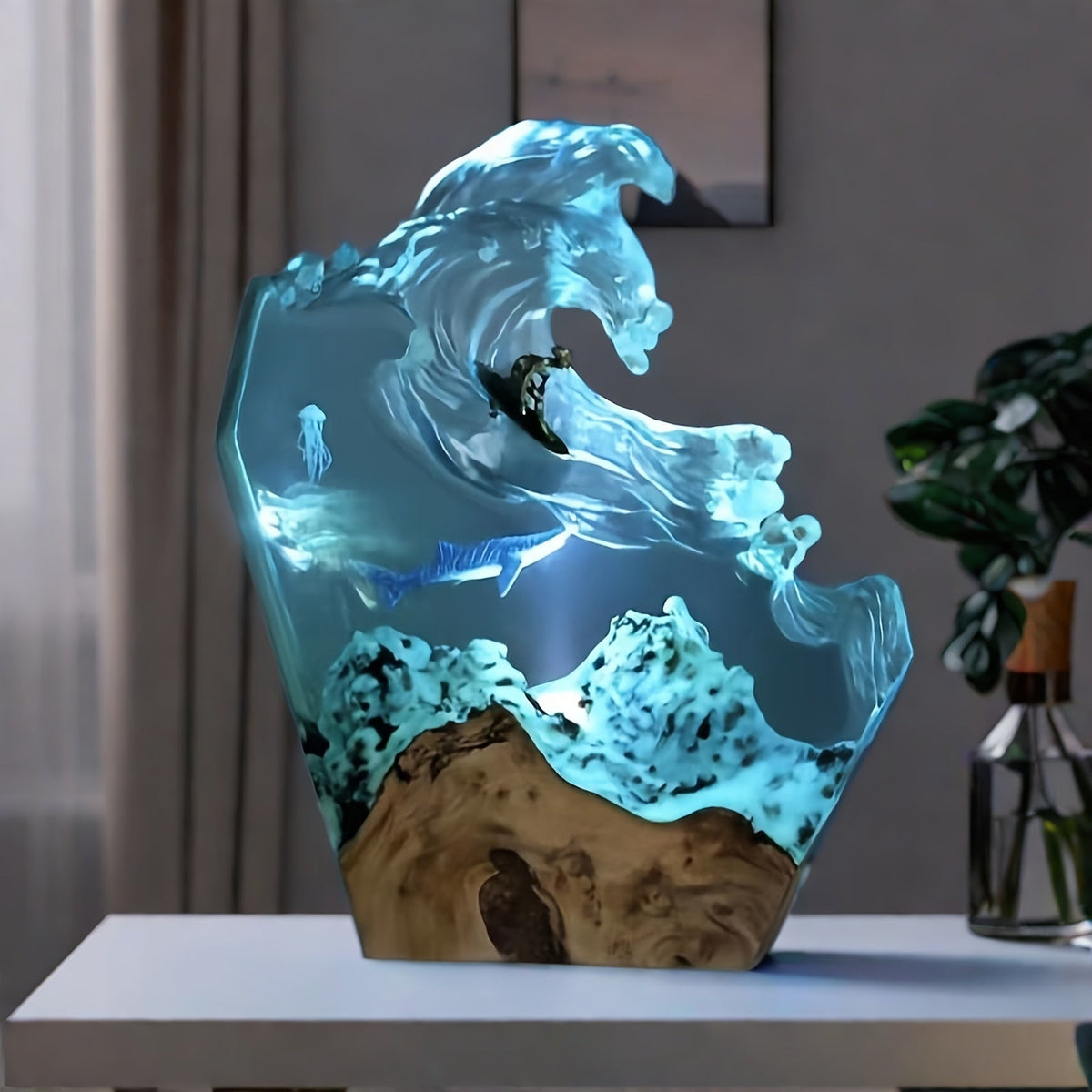 OceanGlow Lamp - Unique Resin Whale Design Lamp