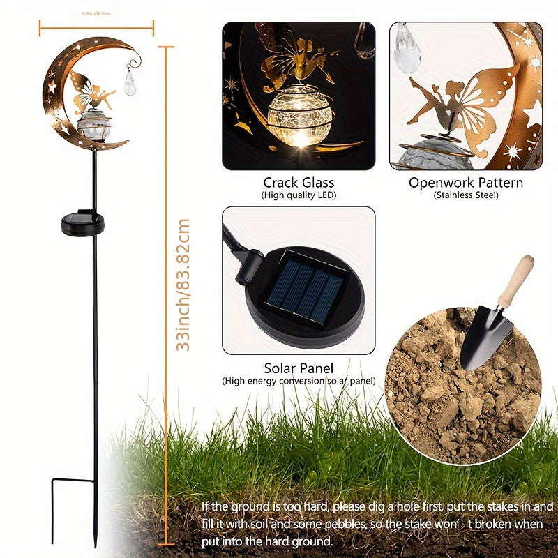 Posolune - Solar Garden Lamp with Moon and Sun Design