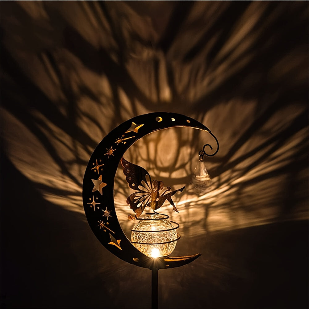Posolune - Solar Garden Lamp with Moon and Sun Design
