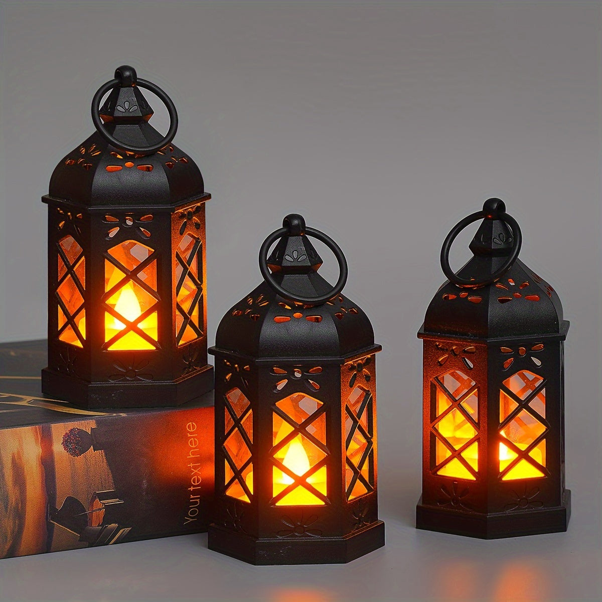 LuxeGlow Lanterns - Rustic LED Lantern Set for a Festive Ambience