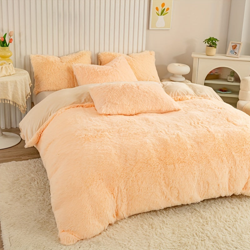 IndulgeNest - Ultra Soft Plush Duvet Cover Set with Zip Closure