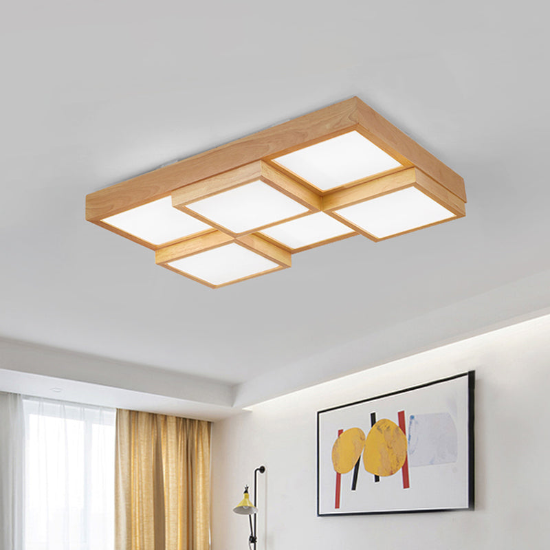RusticGlow Pendant - Multi-Light Natural Wood Ceiling Fixture