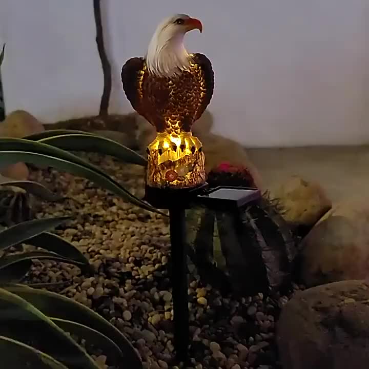 SolarGlow Eagle - Solar Garden Lamp with Eagle Design