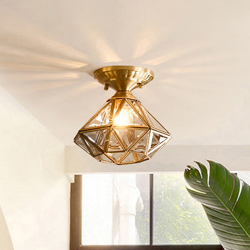 Ustella - Elegant Star-Shaped Brass Ceiling Light