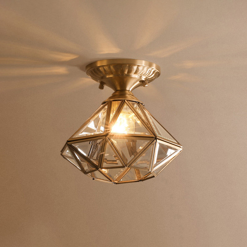 Ustella - Elegant Star-Shaped Brass Ceiling Light