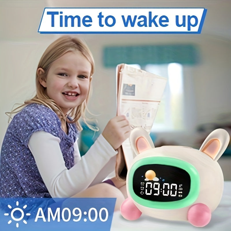 BunnyTime - Rabbit Alarm Clock with Night Light and Soothing Sounds