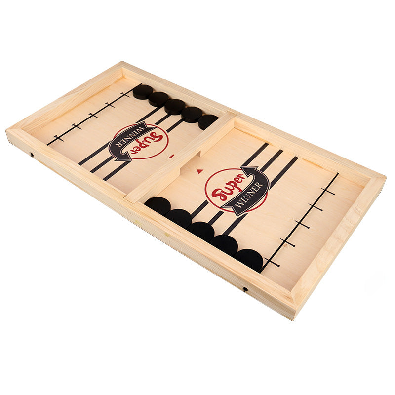 PlayFun - Reversible Double-Sided Sling Puck Board Game for the Family