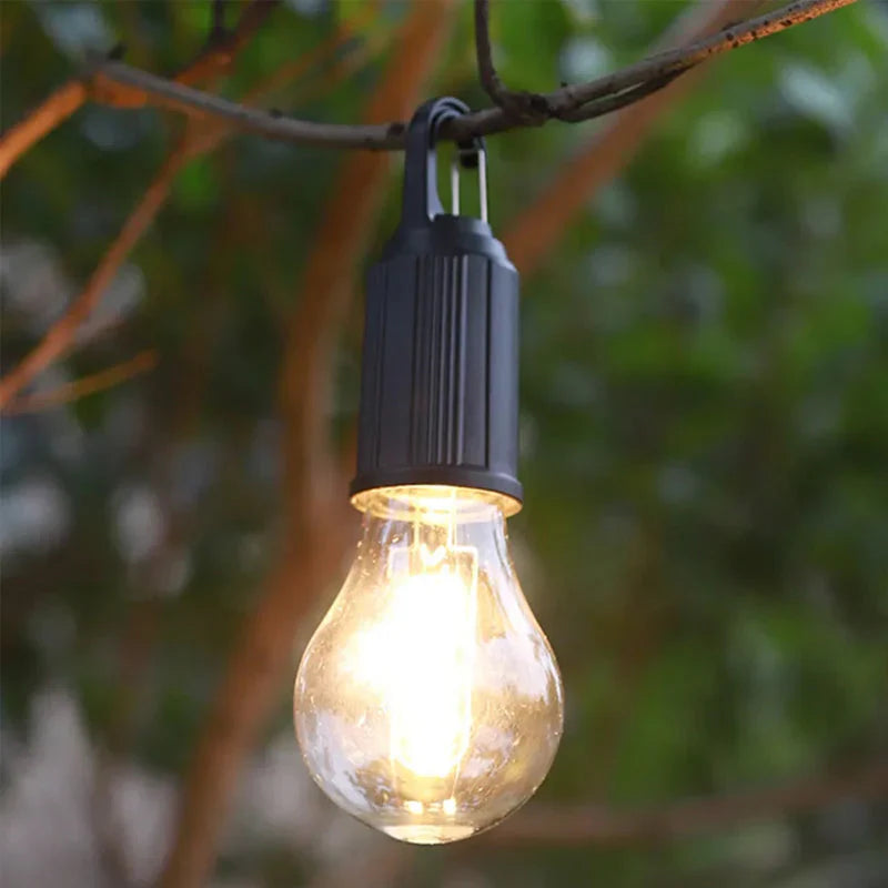 Ampoule Rétro Rechargeable - Lampe sans fil idéale pour le camping et le jardin