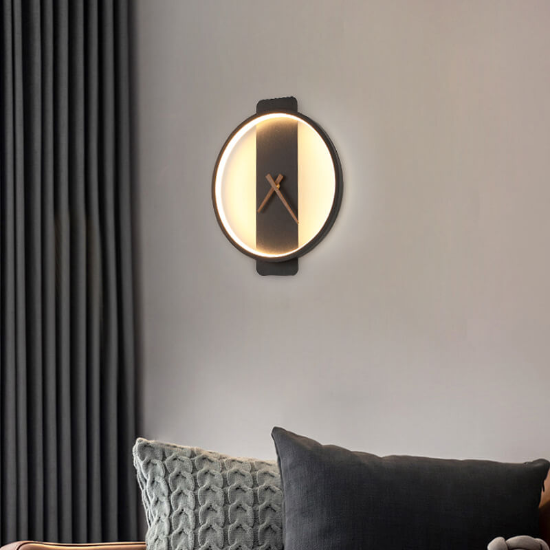 FableGlow - Modern LED Clock-Style Wall Sconce