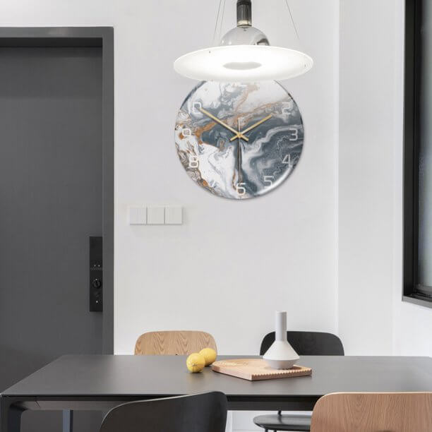 Timeless Marble - Silent Mechanism Marble Wall Clock