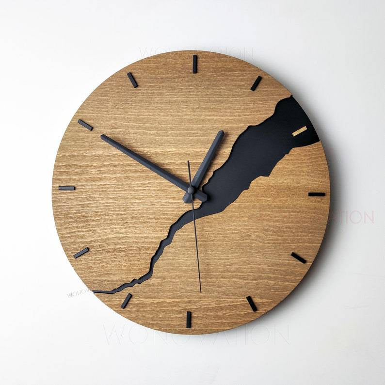 GrandArc - Artistic Wooden Wall Clock with Surreal Style