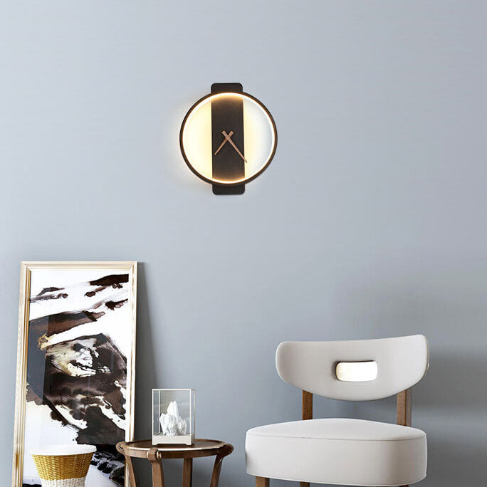 FableGlow - Modern LED Clock-Style Wall Sconce