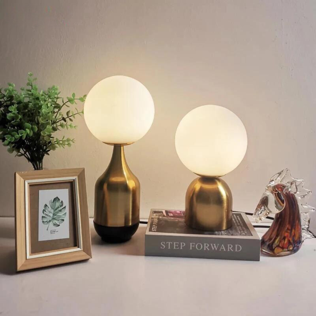Nordic Elegance Lamp - Glass Globe Table Lamp for Ambient Lighting
