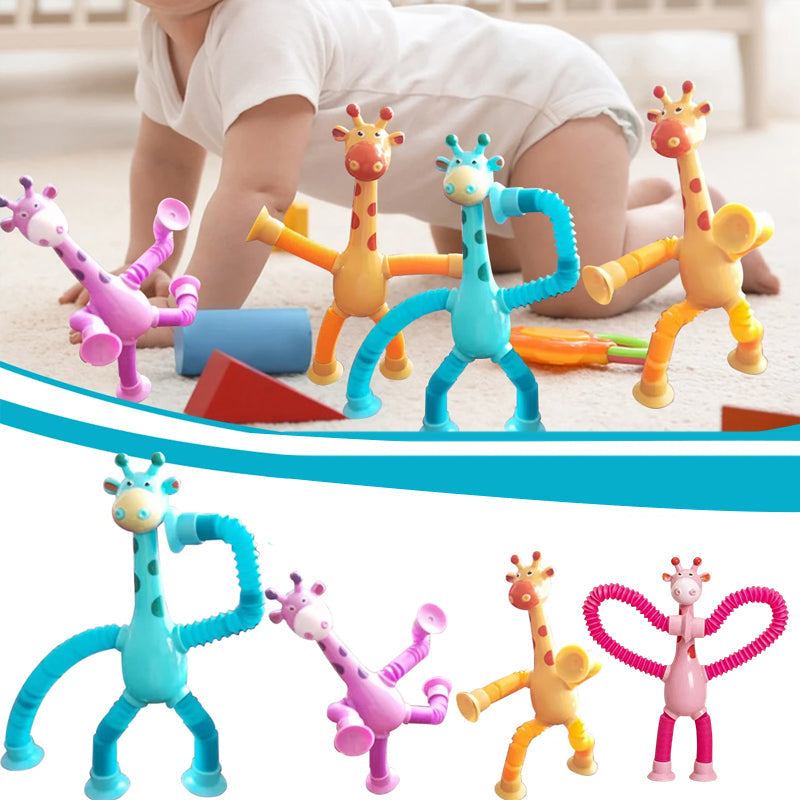 StretchGiraffe - Jouet Flexible à Ventouse pour Enfants