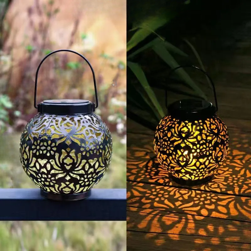 Orion Solar Lantern - Wrought Iron LED Garden Lantern