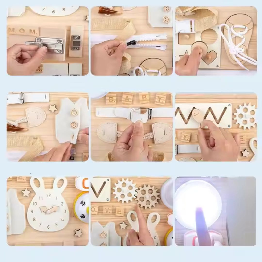 WoodPlay Board - Creative Wooden Educational Activity Board