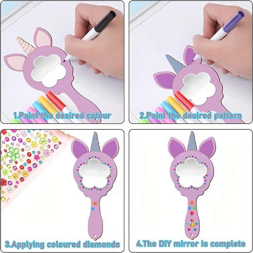UnicornMagic - Wooden Unicorn Mirrors to Decorate for Kids' Rooms
