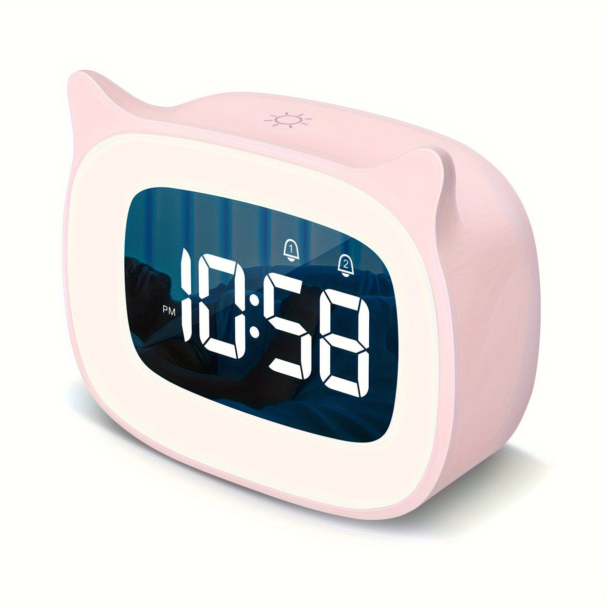 KawaiiCat Clock - Cat Night Light Alarm Clock for Kids' Rooms
