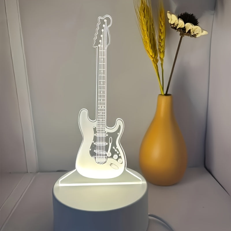 MusicGlow - 3D Guitar Night Light with Multicolor LED