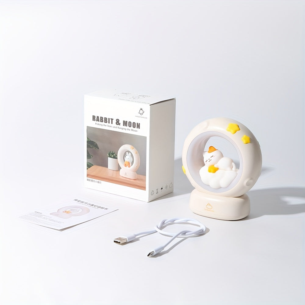 SleepyCat Lamp - Dimmable USB LED Cat Night Light