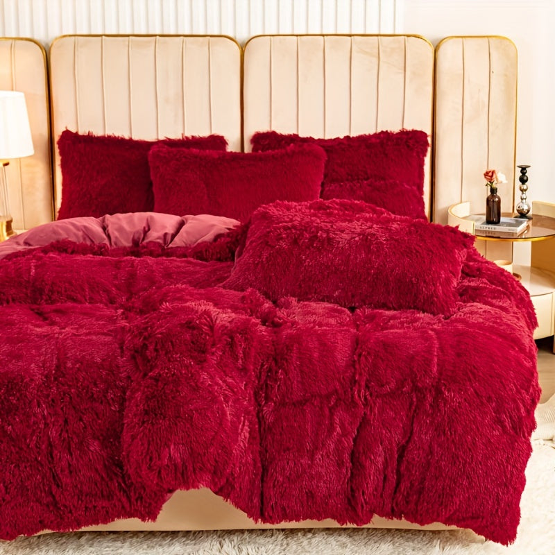 IndulgeNest - Ultra Soft Plush Duvet Cover Set with Zip Closure