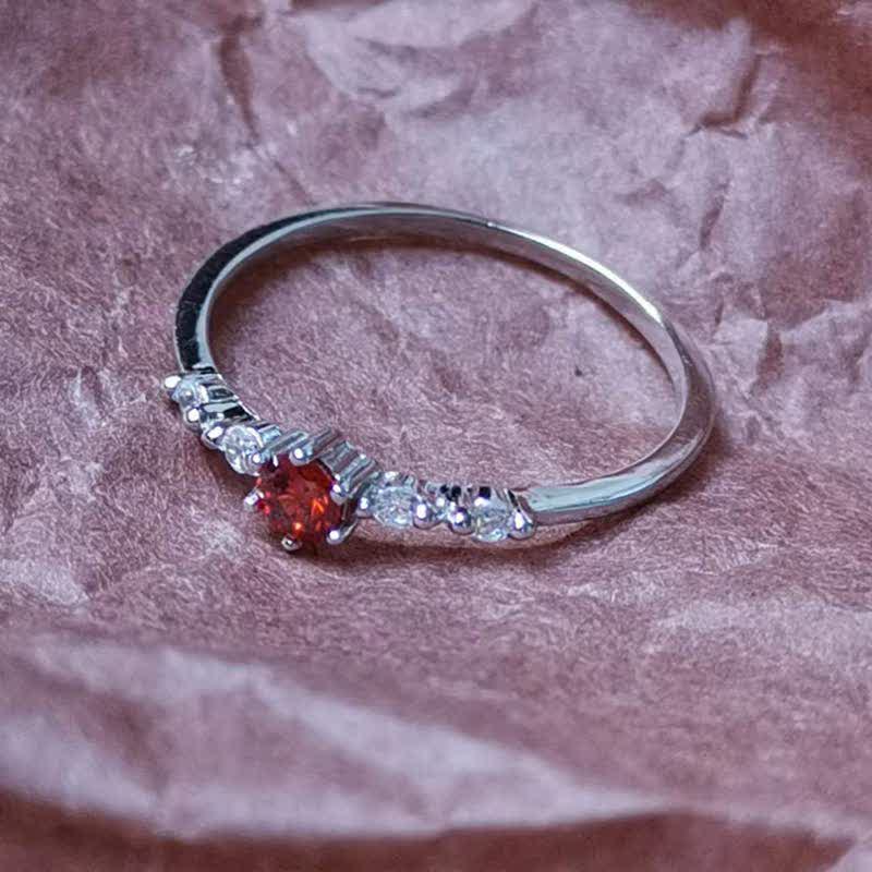 Elara - Bague grenat pierre précieuse en or 18K