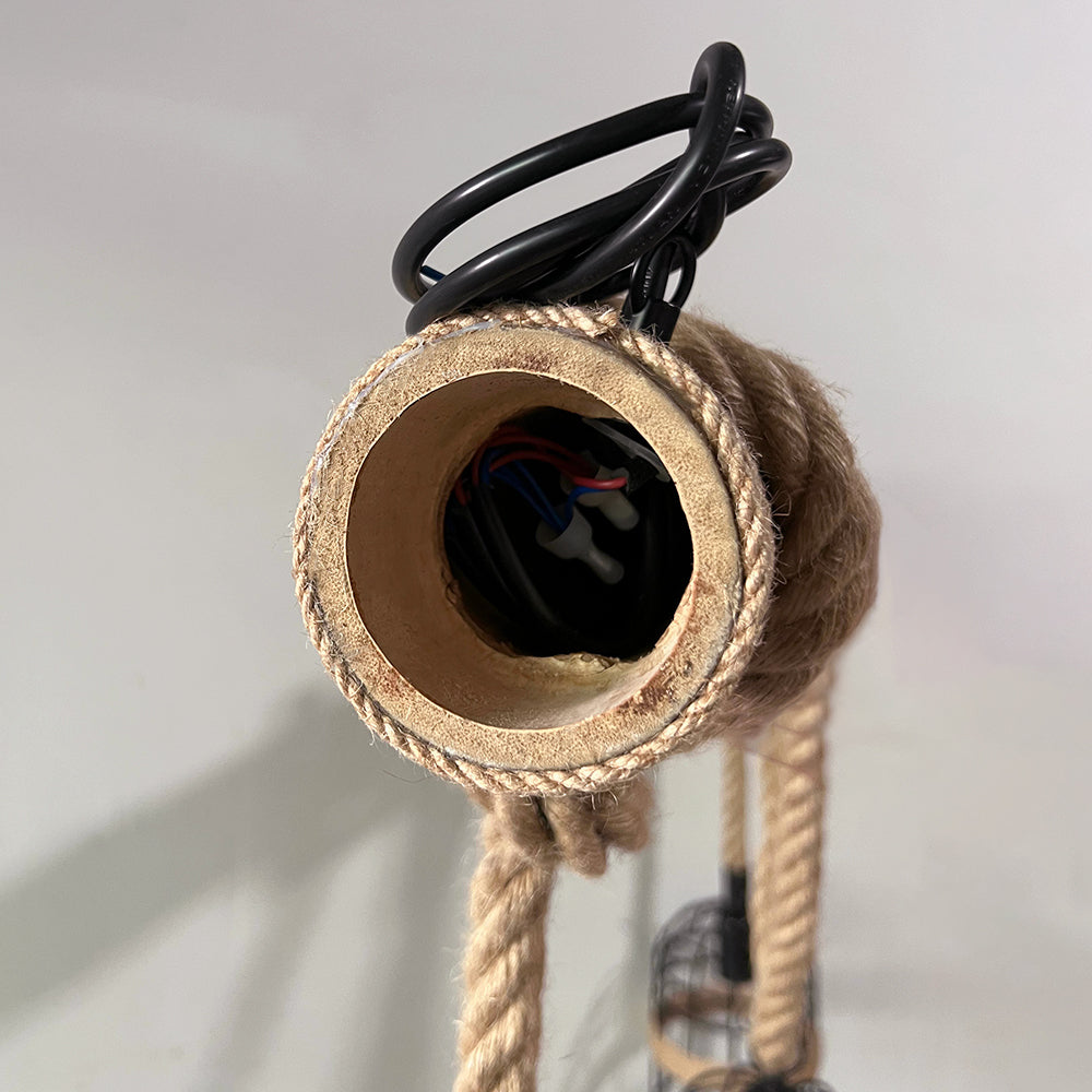 Swendale - Retro Wood and Metal Pendant Light for Cozy Interiors