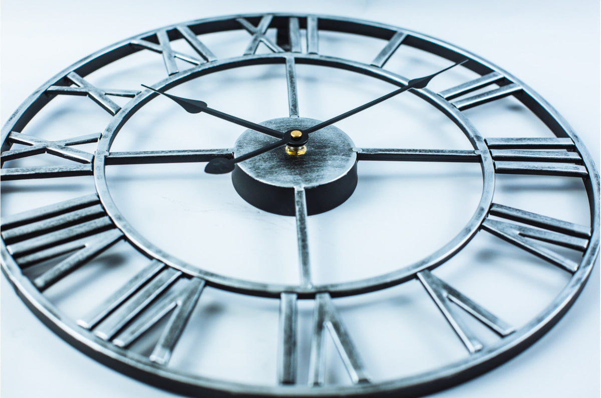 NorvikTime - Large Retro Iron Wall Clock for an Elegant Interior