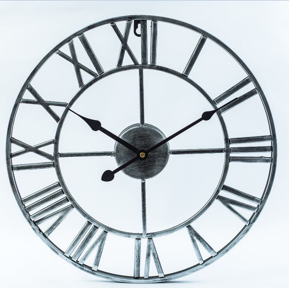 NorvikTime - Large Retro Iron Wall Clock for an Elegant Interior