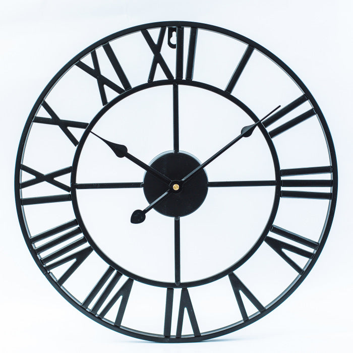 NorvikTime - Large Retro Iron Wall Clock for an Elegant Interior