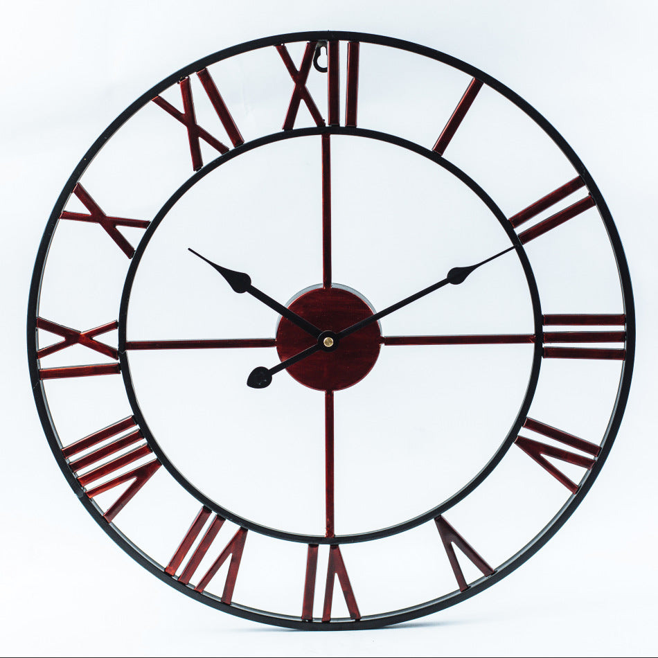 NorvikTime - Large Retro Iron Wall Clock for an Elegant Interior