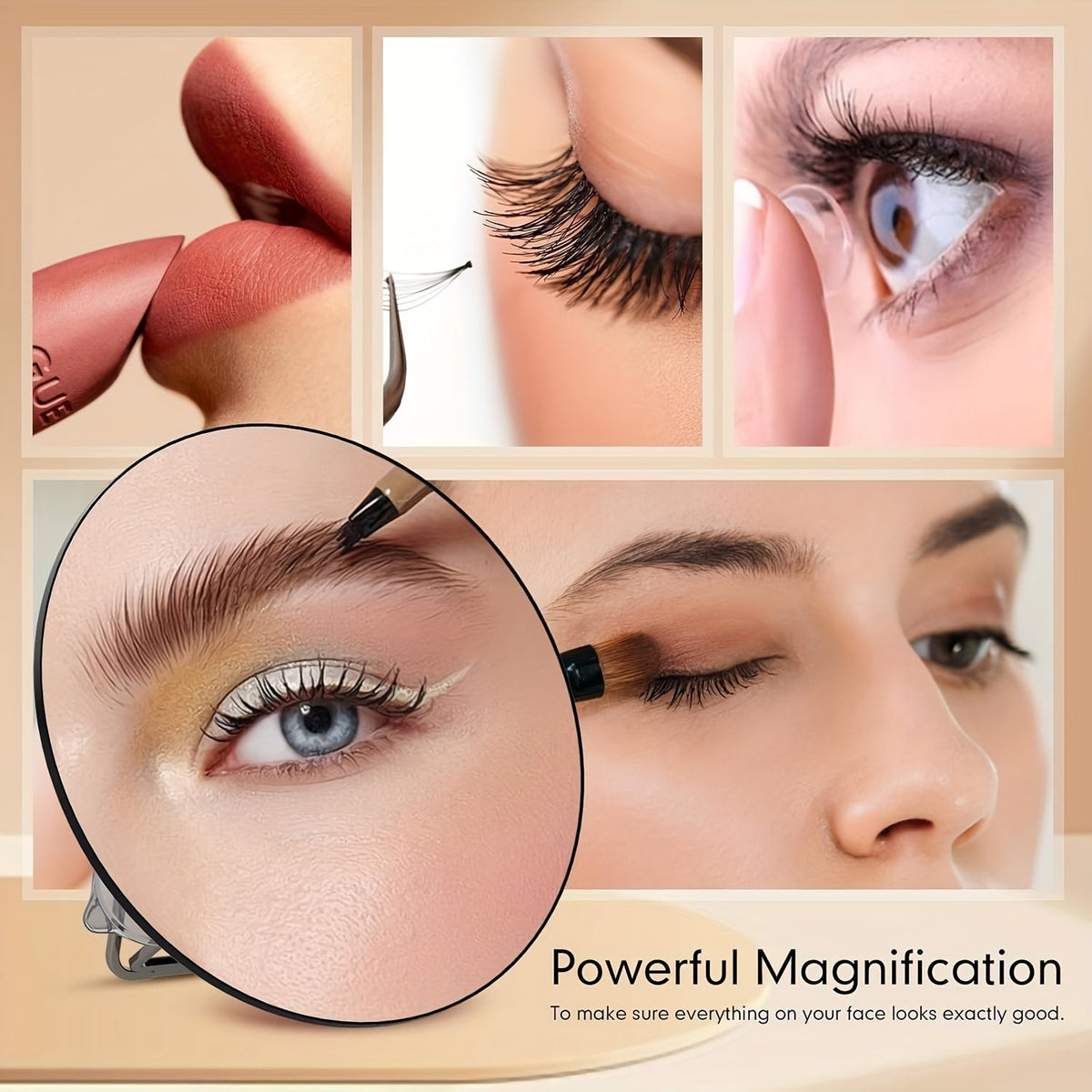 PrecisionGlow - Portable Adjustable Magnifying Makeup Mirror